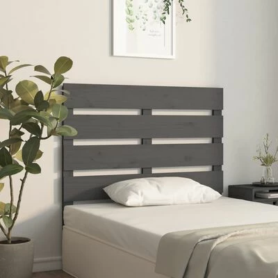 VidaXL Tête de lit Gris 75x3x80 cm Bois massif de pin 6 VidaXL Tête de lit Gris 75x3x80 cm Bois massif de pin – Image 4