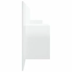 VidaXL Tête de lit avec armoires Blanc brillant Bois d'ingénierie -Têtes et pieds de lit Soldes image 5 3115720