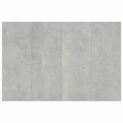 VidaXL Tête de lit Gris béton 120x1,5x80 cm Bois d'ingénierie -Têtes et pieds de lit Soldes image 5 811029