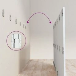 VidaXL Tête de lit Blanc 200x1,5x80 cm Bois d'ingénierie 12 VidaXL Tête de lit Blanc 200x1,5x80 cm Bois d'ingénierie -Têtes et pieds de lit Soldes image 5 811043