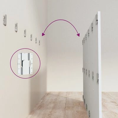 VidaXL Tête de lit Blanc 200x1,5x80 cm Bois d'ingénierie 7 VidaXL Tête de lit Blanc 200x1,5x80 cm Bois d'ingénierie – Image 5