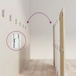 VidaXL Tête de lit Blanc chêne sonoma 200x1,5x80 cm Bois d'ingénierie 12 VidaXL Tête de lit Blanc chêne sonoma 200x1,5x80 cm Bois d'ingénierie -Têtes et pieds de lit Soldes image 5 811048