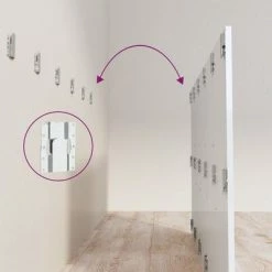 VidaXL Tête de lit Blanc brillant 200x1,5x80 cm Bois d'ingénierie 12 VidaXL Tête de lit Blanc brillant 200x1,5x80 cm Bois d'ingénierie -Têtes et pieds de lit Soldes image 5 811049