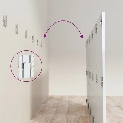 VidaXL Tête de lit Blanc brillant 200x1,5x80 cm Bois d'ingénierie 7 VidaXL Tête de lit Blanc brillant 200x1,5x80 cm Bois d'ingénierie – Image 5