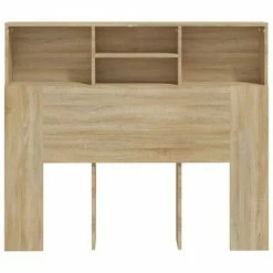 VidaXL Armoire de tête de lit Chêne sonoma 120x19x103,5 cm -Têtes et pieds de lit Soldes image 5 811856