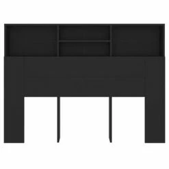 VidaXL Armoire de tête de lit Noir 140x19x103,5 cm 11 VidaXL Armoire de tête de lit Noir 140x19x103,5 cm -Têtes et pieds de lit Soldes image 5 811863