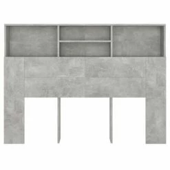 VidaXL Armoire de tête de lit Gris béton 140x19x103,5 cm -Têtes et pieds de lit Soldes image 5 811866
