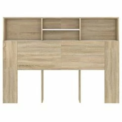 VidaXL Armoire de tête de lit Blanc et chêne sonoma 140x19x103,5 cm 12 VidaXL Armoire de tête de lit Blanc et chêne sonoma 140x19x103,5 cm -Têtes et pieds de lit Soldes image 5 811867