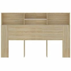 VidaXL Armoire de tête de lit Blanc et chêne sonoma 160x19x103,5 cm 11 VidaXL Armoire de tête de lit Blanc et chêne sonoma 160x19x103,5 cm -Têtes et pieds de lit Soldes image 5 811876