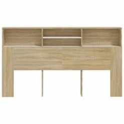 VidaXL Armoire de tête de lit Blanc et chêne sonoma 180x19x103,5 cm 12 VidaXL Armoire de tête de lit Blanc et chêne sonoma 180x19x103,5 cm -Têtes et pieds de lit Soldes image 5 811885