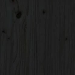 VidaXL Tête de lit Noir 206x4x100 cm Bois massif de pin -Têtes et pieds de lit Soldes image 5 814168