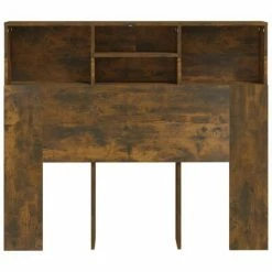 VidaXL Armoire de tête de lit Chêne fumé 120x19x103,5 cm -Têtes et pieds de lit Soldes image 5 817246