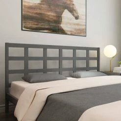 VidaXL Tête de lit Gris 185,5x4x100 cm Bois massif de pin 12 VidaXL Tête de lit Gris 185,5x4x100 cm Bois massif de pin -Têtes et pieds de lit Soldes image 5 817907