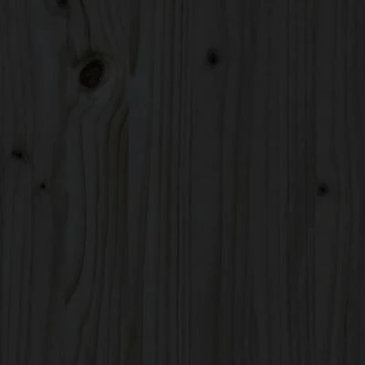VidaXL Tête de lit Noir 150x3x80 cm Bois massif de pin 7 VidaXL Tête de lit Noir 150x3x80 cm Bois massif de pin – Image 5