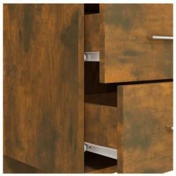 VidaXL Tête de lit avec armoires Chêne fumé Bois d'ingénierie -Têtes et pieds de lit Soldes image 6 3115761