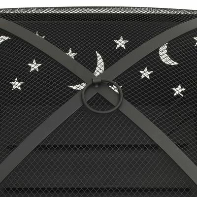 VidaXL Foyer avec tisonnier 62 cm XXL Acier 8 VidaXL Foyer avec tisonnier 62 cm XXL Acier – Image 6