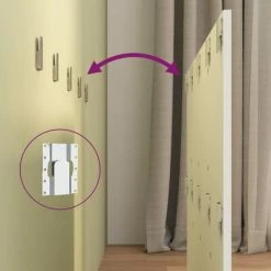 VidaXL Tête de lit Blanc 120x1,5x80 cm Bois d'ingénierie -Têtes et pieds de lit Soldes image 6 811025