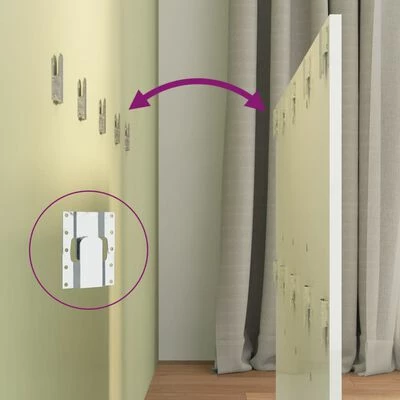 VidaXL Tête de lit Blanc brillant 120x1,5x80 cm Bois d'ingénierie 8 VidaXL Tête de lit Blanc brillant 120x1,5x80 cm Bois d'ingénierie – Image 6