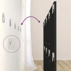 VidaXL Tête de lit Noir 160x1,5x80 cm Bois d'ingénierie 13 VidaXL Tête de lit Noir 160x1,5x80 cm Bois d'ingénierie -Têtes et pieds de lit Soldes image 6 811035