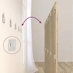 VidaXL Tête de lit Chêne sonoma 160x1,5x80 cm Bois d'ingénierie -Têtes et pieds de lit Soldes image 6 811037