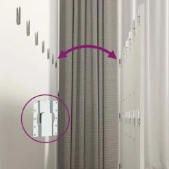 VidaXL Tête lit murale Blanc brillant 240x1,5x80 cm Bois d'ingénierie -Têtes et pieds de lit Soldes image 6 811058