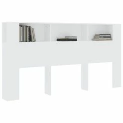 VidaXL Armoire de tête de lit Blanc 200x18,5x104,5 cm -Têtes et pieds de lit Soldes image 6 811952