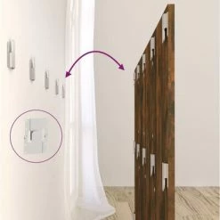 VidaXL Tête de lit Chêne fumé 160x1,5x80 cm Bois d'ingénierie -Têtes et pieds de lit Soldes image 6 816973