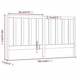 VidaXL Tête de lit 206x4x100 cm Bois massif de pin 13 VidaXL Tête de lit 206x4x100 cm Bois massif de pin -Têtes et pieds de lit Soldes image 6 817710