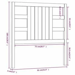 VidaXL Tête de lit Blanc 81x4x100 cm Bois massif de pin -Têtes et pieds de lit Soldes image 6 817816