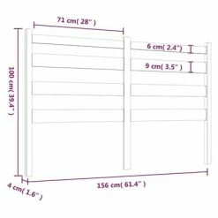 VidaXL Tête de lit Gris 156x4x100 cm Bois massif de pin 13 VidaXL Tête de lit Gris 156x4x100 cm Bois massif de pin -Têtes et pieds de lit Soldes image 6 818427