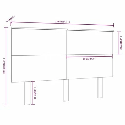 VidaXL Tête de lit Noir 139x6x82,5 cm Bois massif de pin 8 VidaXL Tête de lit Noir 139x6x82,5 cm Bois massif de pin – Image 6
