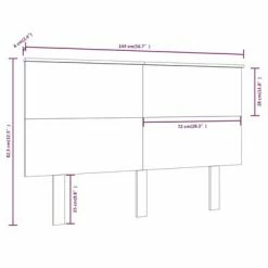 VidaXL Tête de lit Gris 144x6x82,5 cm Bois massif de pin 13 VidaXL Tête de lit Gris 144x6x82,5 cm Bois massif de pin -Têtes et pieds de lit Soldes image 6 819172