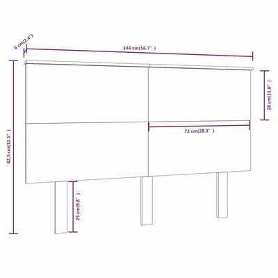 VidaXL Tête de lit Gris 144x6x82,5 cm Bois massif de pin 8 VidaXL Tête de lit Gris 144x6x82,5 cm Bois massif de pin – Image 6