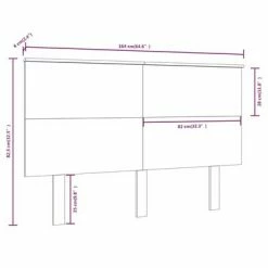 VidaXL Tête de lit 164x6x82,5 cm Bois massif de pin -Têtes et pieds de lit Soldes image 6 819180